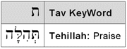 Tav KeyWord Tehillah (Praise)